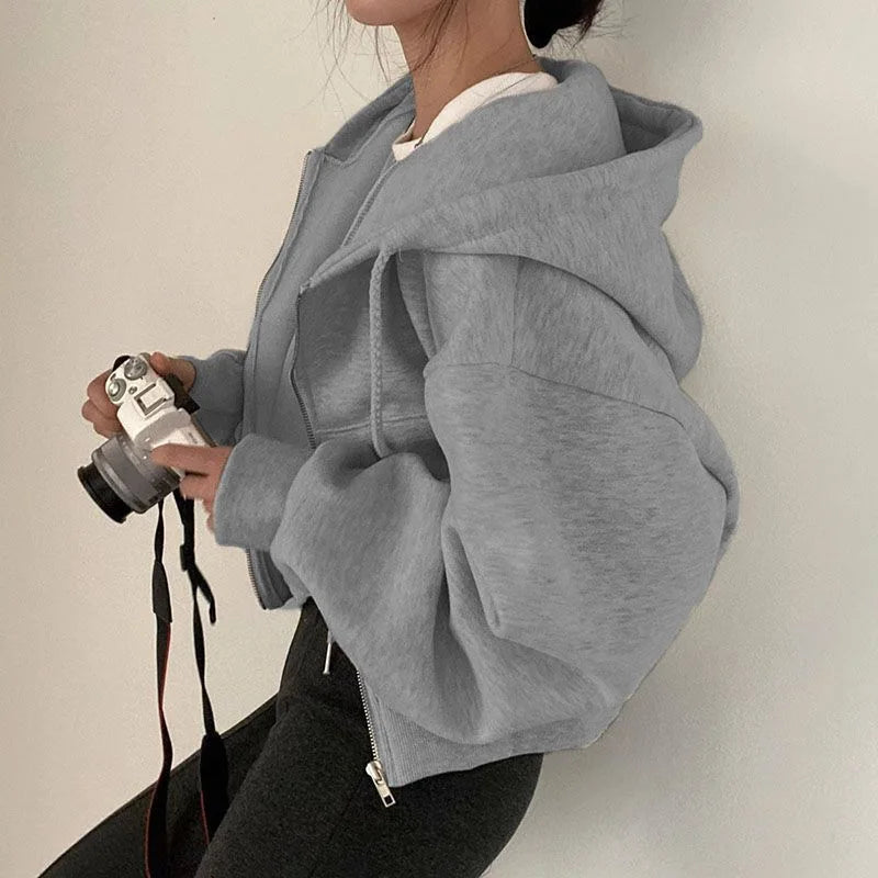 Women's Zip-Up Hoodie – Casual Streetwear