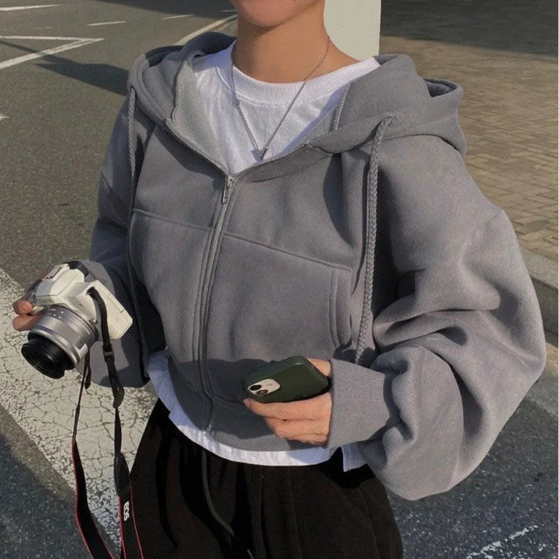 Women's Zip-Up Hoodie – Casual Streetwear