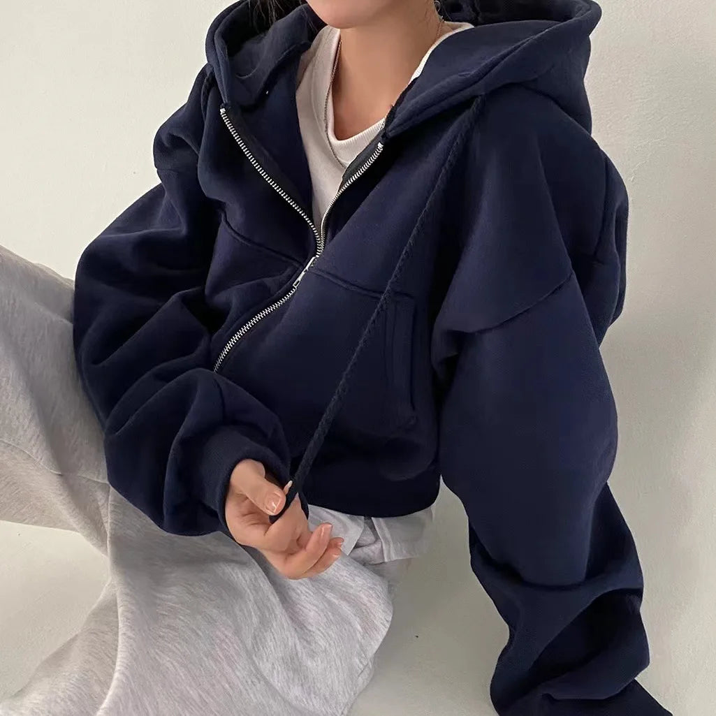 Women's Zip-Up Hoodie – Casual Streetwear