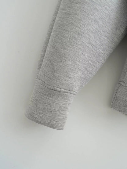 Women's Hooded Zip Jacket – Loose Casual Coat with Pockets