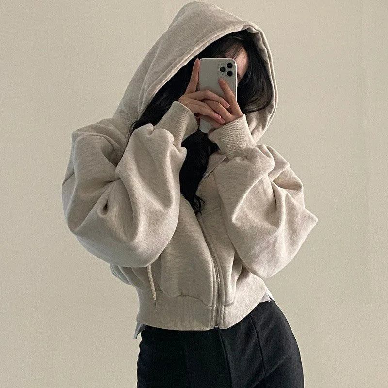 Women's Zip-Up Hoodie – Casual Streetwear