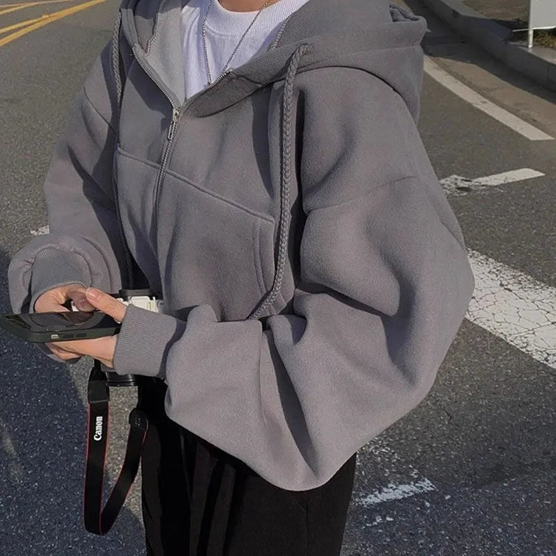 Women's Zip-Up Hoodie – Casual Streetwear
