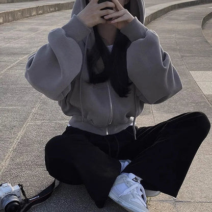 Women's Zip-Up Hoodie – Casual Streetwear
