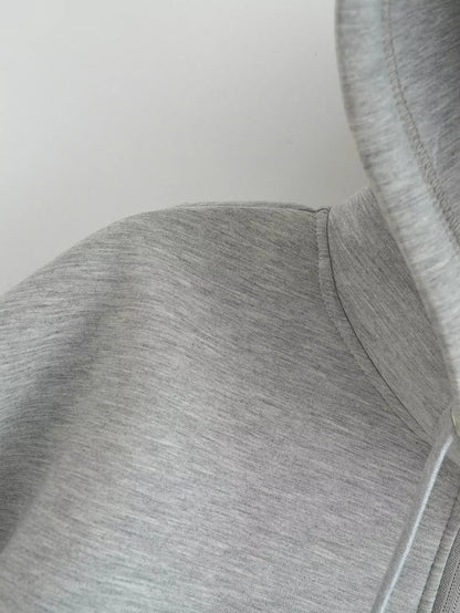 Women's Hooded Zip Jacket – Loose Casual Coat with Pockets