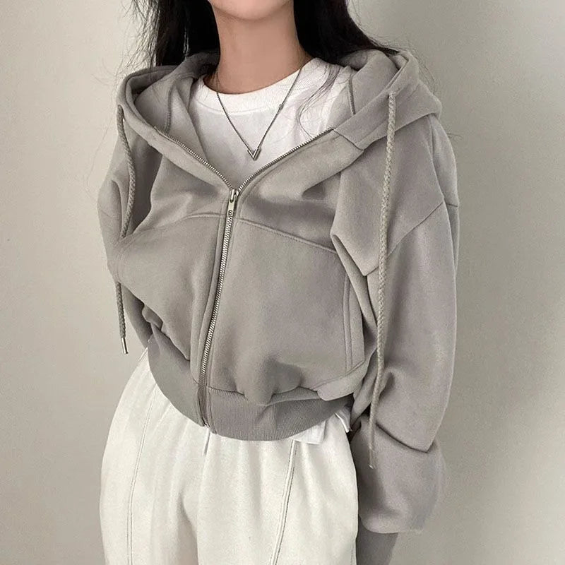 Women's Zip-Up Hoodie – Casual Streetwear